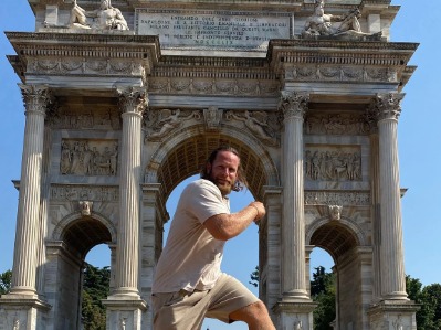 Viktor Rajek in a luxury vacation to Italia.